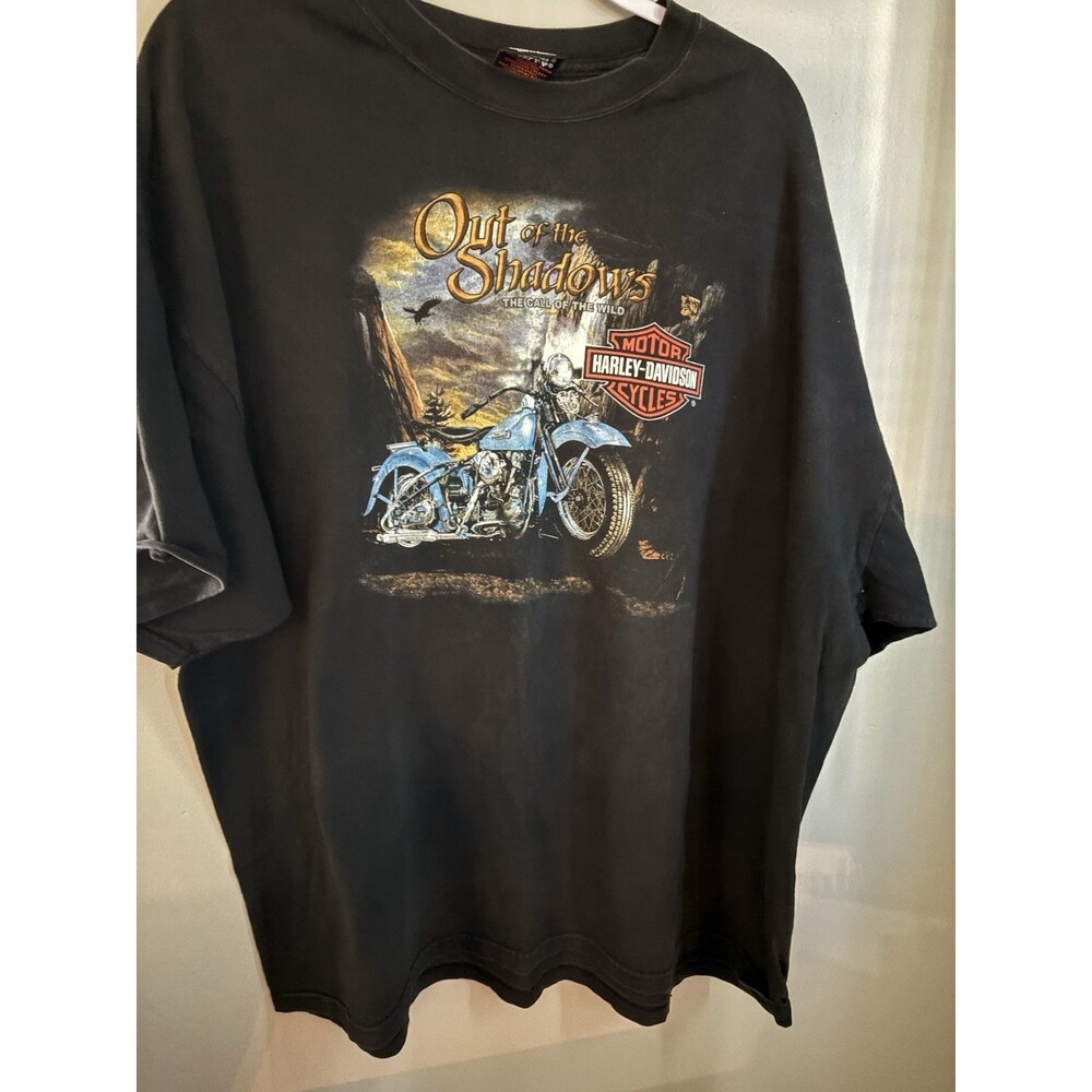 Vintage Harley Davidson Shirt 3XL Out Of The Shadows Van’s NY Biker Tee Y2K